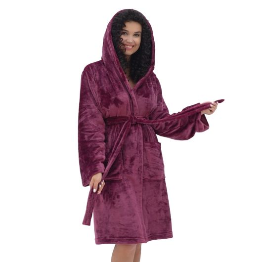 Халат Жаклин, бордовый, Цвет: Бордовый , Размер: 58, изображение 7