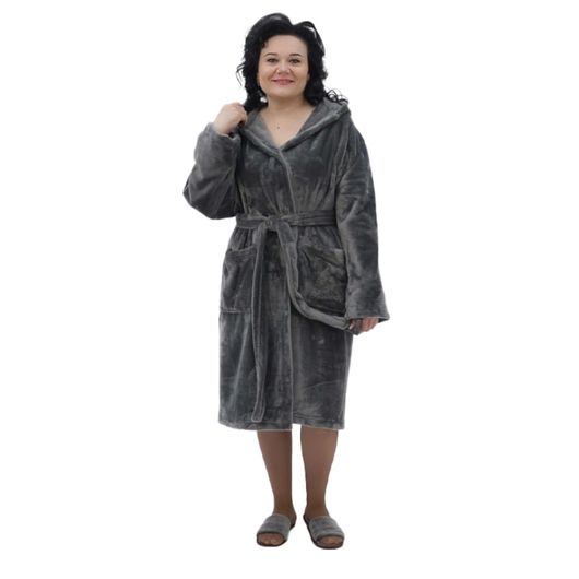 Халат Жаклін, сірий, Колір: Сірий, Розмір: 58
