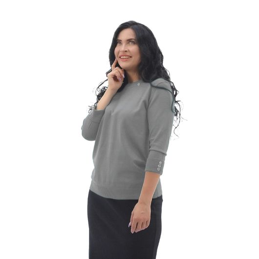 Коллекция джемперов Мариель, Цвет: Серый , Дизайн: Рукав 3/4, Размер: 50