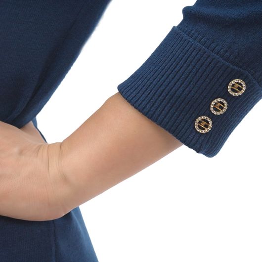 Коллекция джемперов Мариель, темно-синий, рукав 3/4, Цвет: Темно-синий , Дизайн: Рукав 3/4, Размер: 54, изображение 2