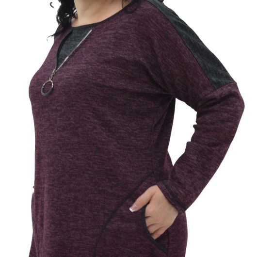 Туніка Авелія, бордова, Колір: Бордовий, Розмір: 54, зображення 2