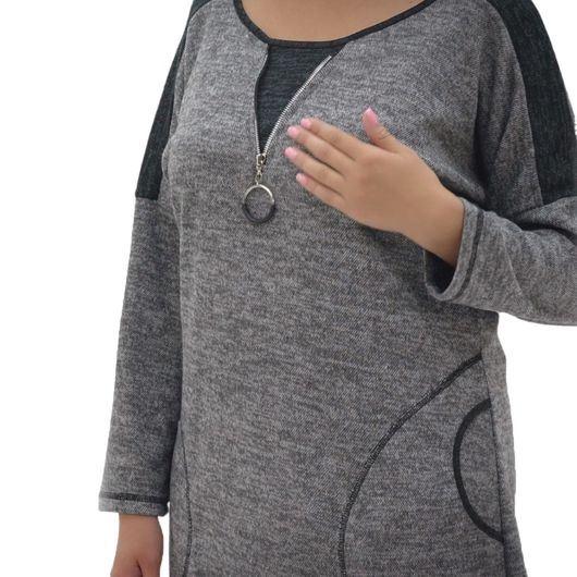 Туника Авелия, серая, Цвет: Серый , Размер: 56, изображение 2