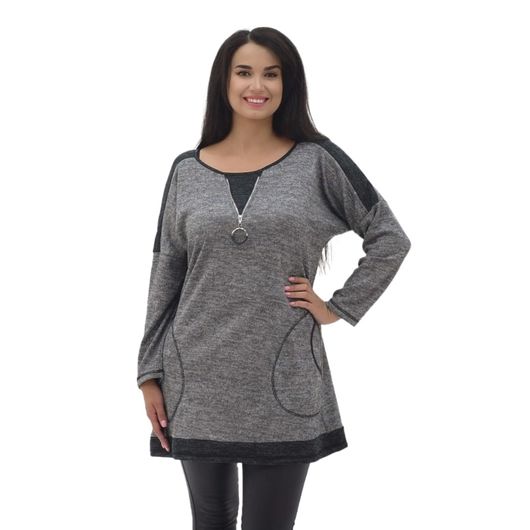 Туника Авелия, серая, Цвет: Серый , Размер: 56, изображение 5