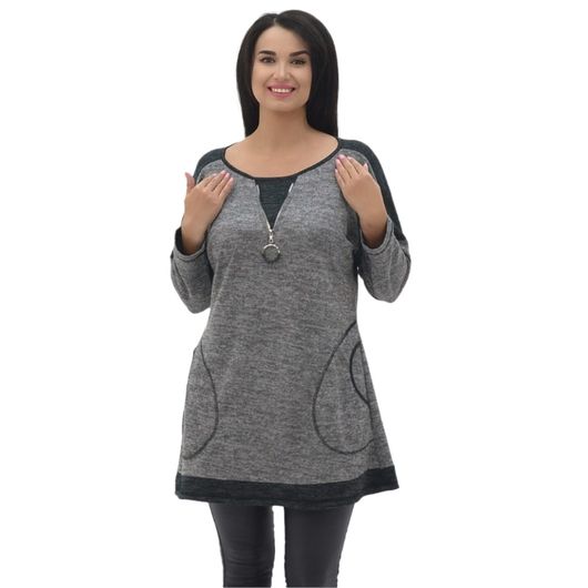 Туника Авелия, серая, Цвет: Серый , Размер: 58, изображение 7