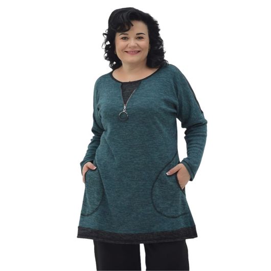 Туника Авелия, зеленая, Цвет: Зеленый, Размер: 52, изображение 5