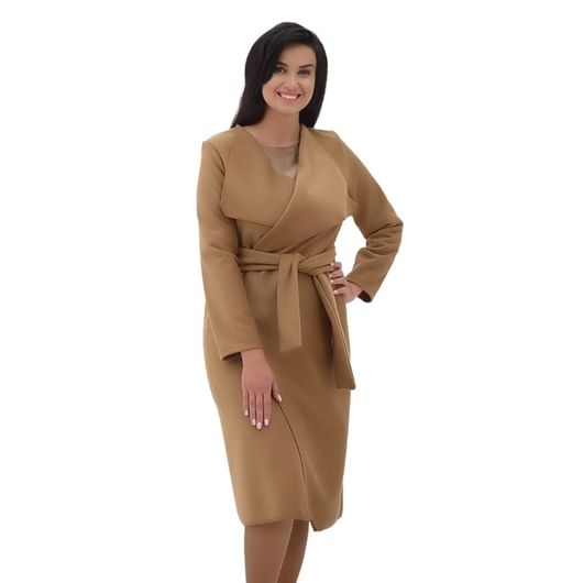 Пальто Діва, світло-коричневе, Колір: Світло коричневий, Розмір: 2XL, зображення 5