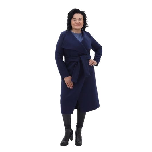 Пальто Діва, темно-синє, Колір: Темно синій, Розмір: M