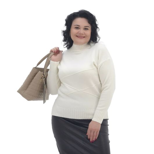 Джемпер Шик, білий, Колір: Білий, Розмір: 2XL, зображення 3