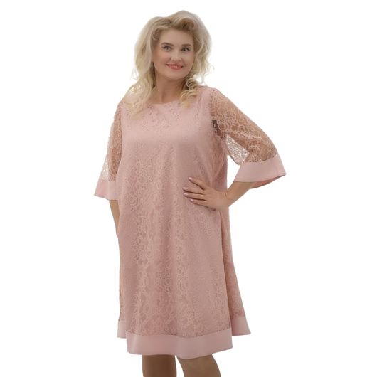 Сукня Голден стиль, пудрове, Колір: Пудровий , Розмір: 50, зображення 3