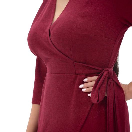 Платье Перфетто, бордовое, Цвет: Бордовый , Размер: 54, изображение 3