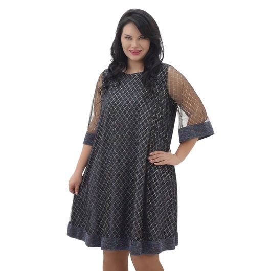 Платье Голден стиль, черное, Цвет: Черный, Размер: 56, изображение 2