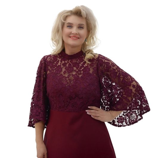 Сукня Корольова ночі, бордова, Колір: Бордовий, Розмір: XL, зображення 4