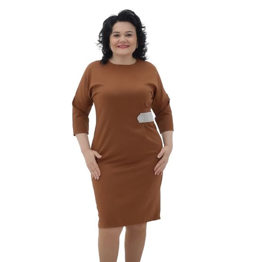 Платье Эстетика, горчичное, Цвет: Горчичный , Размер: 56, изображение 2