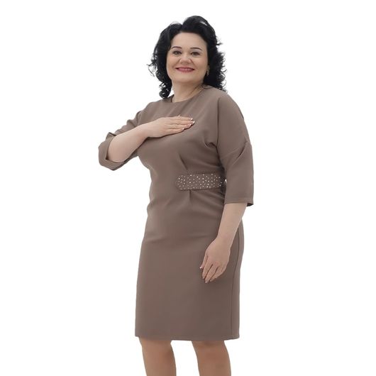 Платье Эстетика, мокко, Цвет: Мокко , Размер: 48, изображение 3