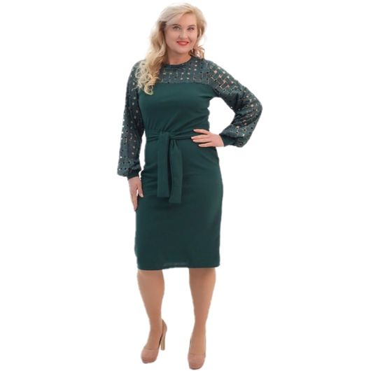Платье Роскошь, изумрудное, Цвет: Изумрудный , Размер: 2XL