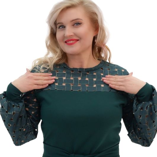 Платье Роскошь, изумрудное, Цвет: Изумрудный , Размер: 2XL, изображение 3