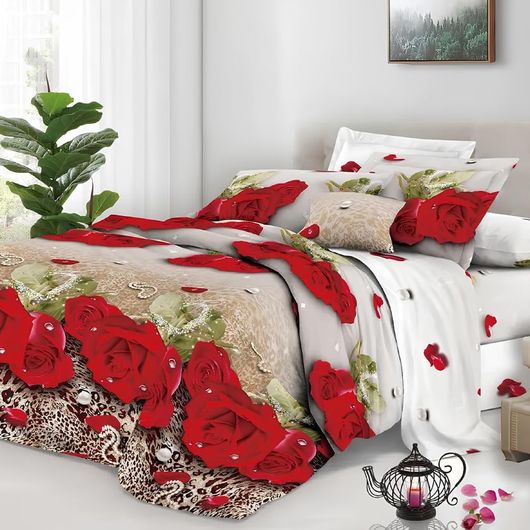 Комплект постельного белья Мирабелла Праздник, Колір комплекту: Свято, Розмір: 1,5 спальний, Розмір наволочки: 70*70