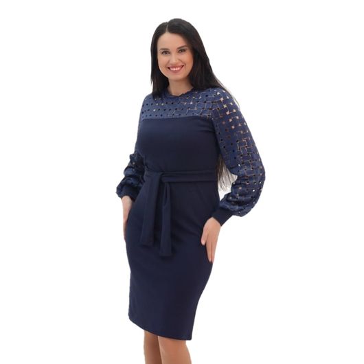 Сукня Розкіш, темно-синя, Колір: Темно синій, Розмір: 2XL, зображення 3