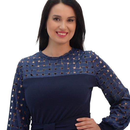 Сукня Розкіш, темно-синя, Колір: Темно синій, Розмір: 2XL, зображення 4