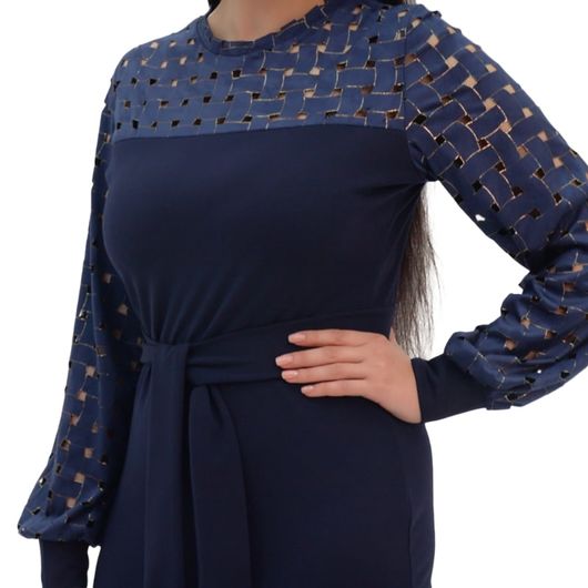 Сукня Розкіш, темно-синя, Колір: Темно синій, Розмір: 2XL, зображення 5