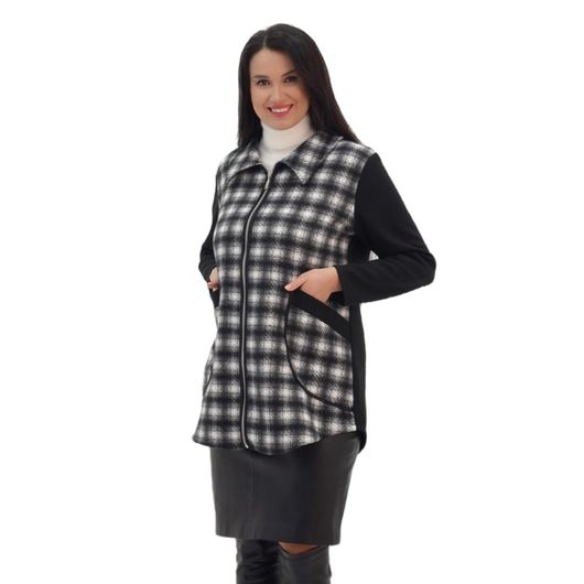 Пальто Французький шик, клітка, Колір:  Клітина, Розмір: 52, зображення 5