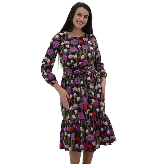 Сукня Квітнева, чорна, Колір: Чорний, Розмір: L, зображення 3