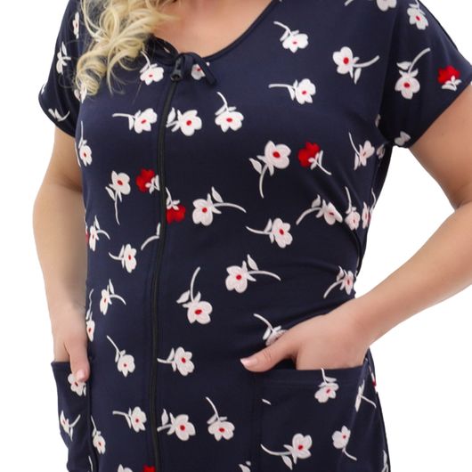 Халат Графиня, темно-синий, Цвет: Темно-синий , Размер: XL, изображение 5