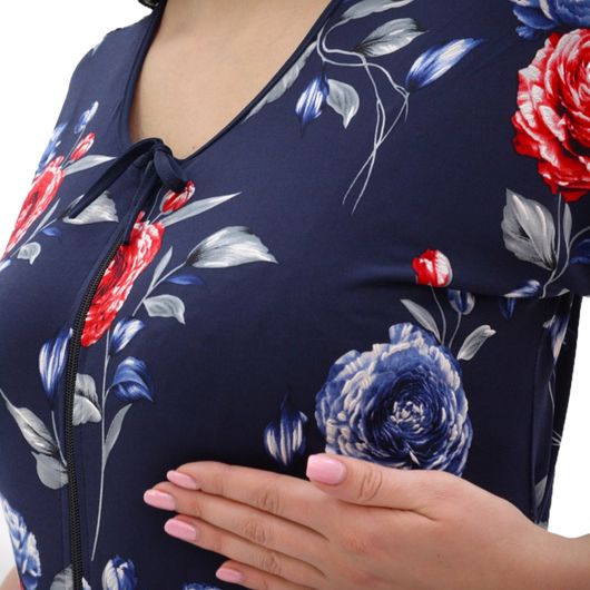 Халат Графиня, темно-синій, Колір: Темно синій, Розмір: 3XL, зображення 8