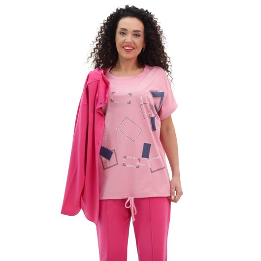 Туника Тропикана, малиновая, Цвет: Малиновый , Размер: L, изображение 3