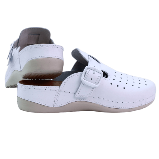 Сабо Симона New, білі з ремінцем, Колір: Білий з ремінцем, Розмір: 35