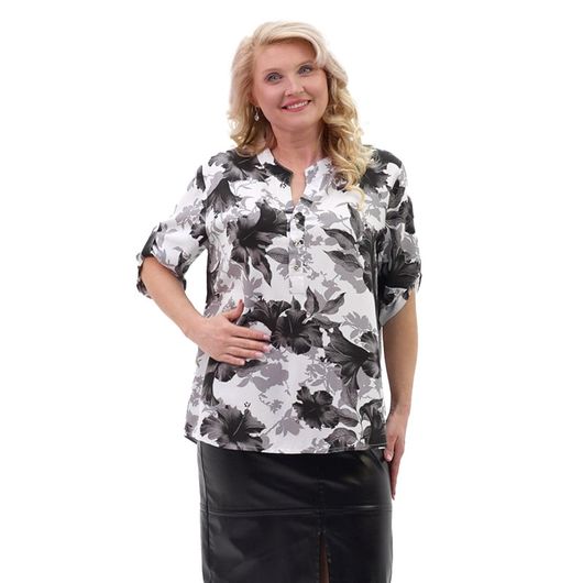 Блуза Лилия, молочная, Цвет: Молочный , Размер: L, изображение 2