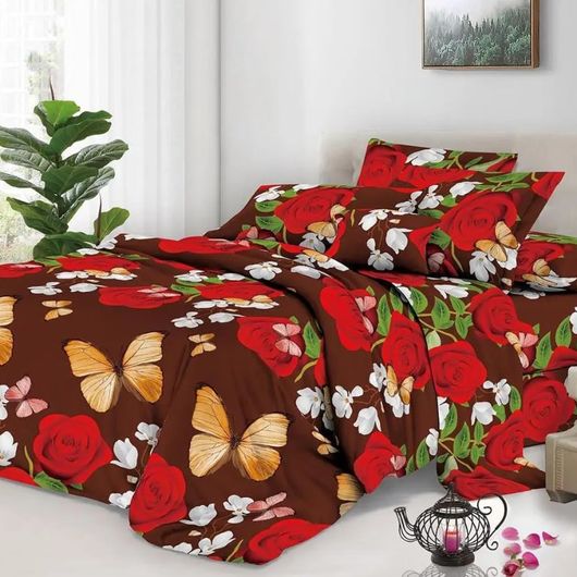 Комплект постельного белья Мирабелла Шоколадная роза, Цвет комплекта: Шоколадная роза , Размер: 2 спальный, Размер наволочки: 70*70