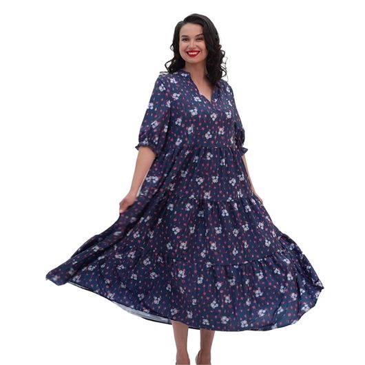 Сукня Леся, синя, Колір: Синій, Розмір: XL, зображення 3