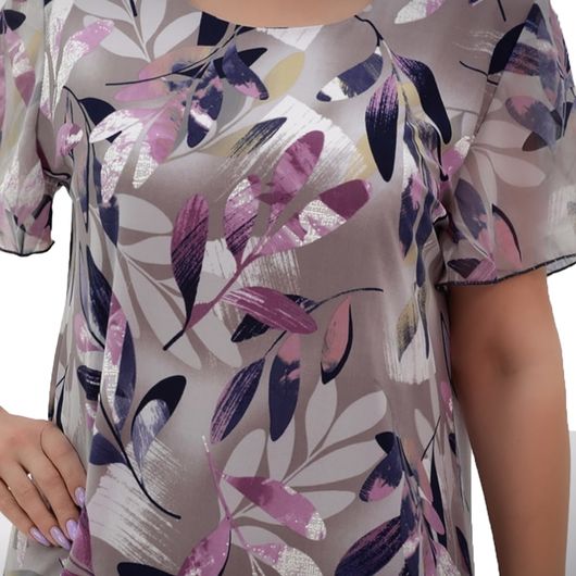 Платье Романтик, темно-синее и шифоновым воланом, Цвет: Темно-синий с шифоновым воланом , Размер: 60, изображение 8