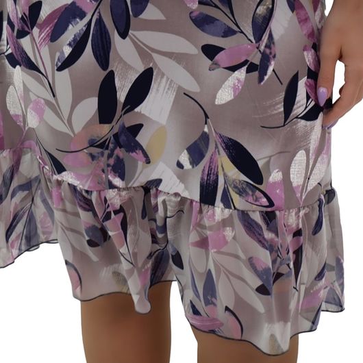 Сукня Романтик, темно-синя з шифоновим воланом, Колір: Темно-синій із шифоновим воланом, Розмір: 52, зображення 9