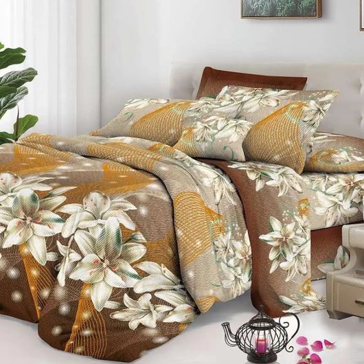 Комплект постельного белья Примавера, Лилии, Цвет комплекта: Лилия , Размер: Евро , Размер наволочки: 70*70