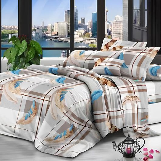 Комплект постельного белья Примавера, Модерн, Цвет комплекта: Модерн , Размер: Евро , Размер наволочки: 50*70