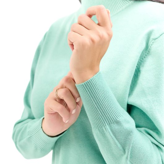 Гольф Сюзанна, воротник стойка, бирюзовый, Цвет: Бирюзовый , Размер: 46-52, изображение 5