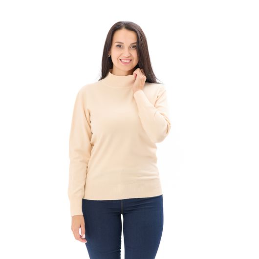 Гольф Сюзанна, комір стійка, бежевий, Колір: Бежевий , Розмір: 46-52, зображення 2