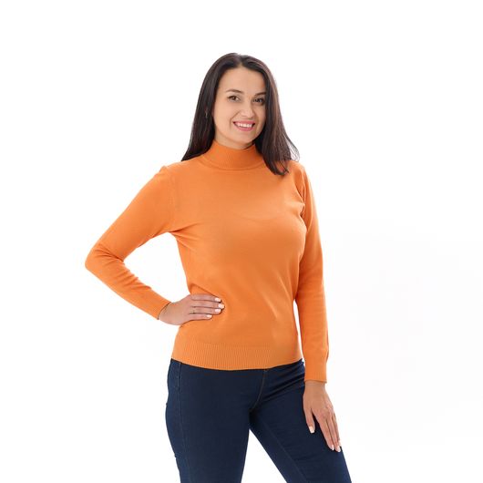 Гольф Сюзанна, воротник стойка, горчичный, Цвет: Горчичный , Размер: 46-52