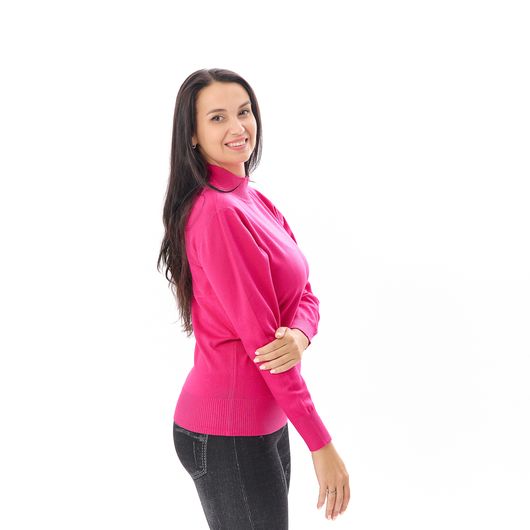 Гольф Сюзанна, комір стійка, малиновий, Колір: Малиновий, Розмір: 46-52, зображення 4