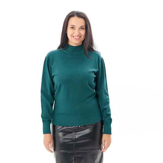 Гольф Сюзанна, комір стійка, темно-зелений, Колір: Темно-зелений, Розмір: 46-52, зображення 5