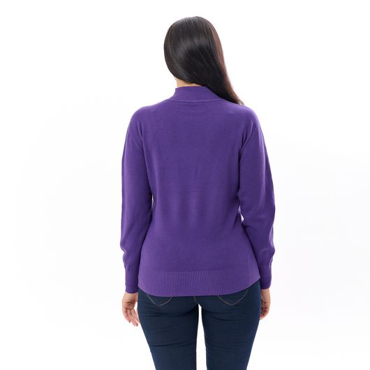 Гольф Сюзанна, воротник стойка, фиолетовый, Цвет: Фиолетовый , Размер: 46-52, изображение 3