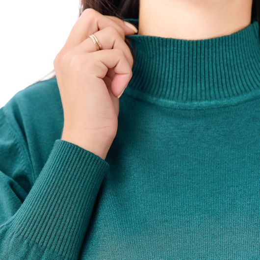 Гольф Сюзанна, комір стійка, темно-зелений, Колір: Темно-зелений, Розмір: 46-52, зображення 6