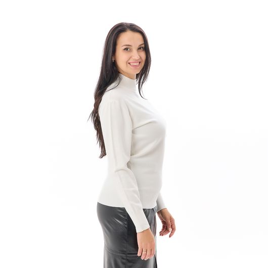 Гольф Сюзанна, комір стійка, білий, Колір: Білий, Розмір: 46-52, зображення 2