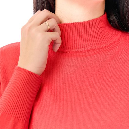 Гольф Сюзанна, комір стійка, кораловий, Колір: Кораловий, Розмір: 46-52, зображення 8