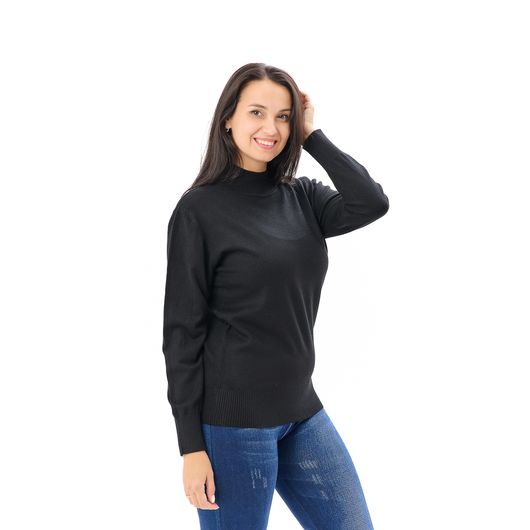 Гольф Сюзанна, воротник стойка, черный, Цвет: Черный, Размер: 46-52