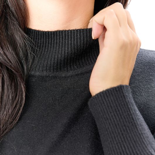 Гольф Сюзанна, воротник стойка, черный, Цвет: Черный, Размер: 46-52, изображение 4
