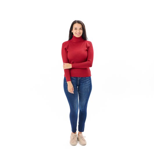 Гольф Сюзанна, комір стійка, червоний, Колір: Червоний, Розмір: 46-52, зображення 2