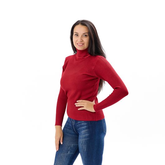 Гольф Сюзанна, комір стійка, червоний, Колір: Червоний, Розмір: 46-52, зображення 4